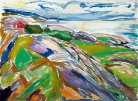 Coastal Landscape At Hvitsten by Edvard Munch
