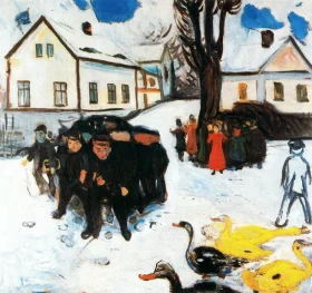 The Village Street by Edvard Munch