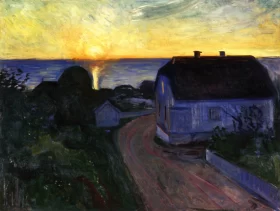 Sunrise In Asgardstrand by Edvard Munch