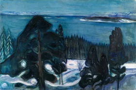 Winter Night (1900) by Edvard Munch