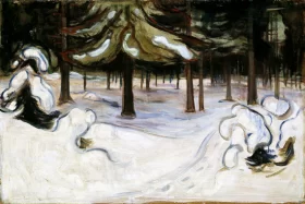 Winter In The Woods, Nordstrand by Edvard Munch
