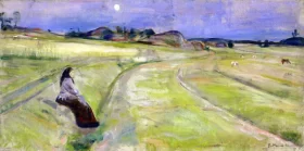 Evening by Edvard Munch