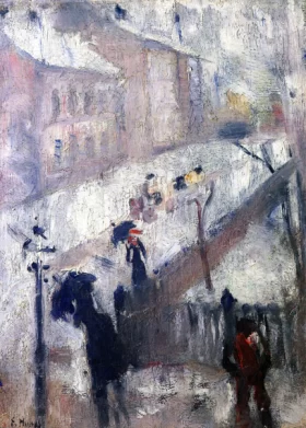 Street In Winter by Edvard Munch