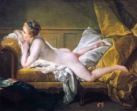 Resting Girl (Louise O’Murphy) 1751 by Francois Boucher