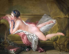 Resting Maiden 1752 by Francois Boucher