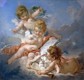 Cupids, Allegory of Poetry by Francois Boucher