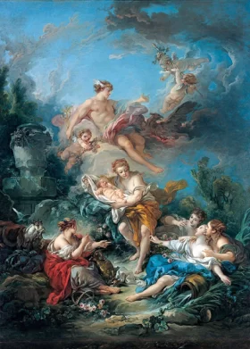 Mercury Confiding the Infant Bacchus to the Nymphs of Nysa by Francois Boucher