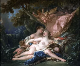 Jupiter in the Guise of Diana, and the Nymph Callisto 1759 by Francois Boucher