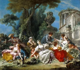 The Bird Catchers 1748 by Francois Boucher