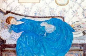 The Blue Gown by Frederick Carl Frieseke