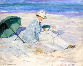 Lady On A Beach by Frederick Carl Frieseke