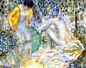 Two Women on the Grass by Frederick Carl Frieseke
