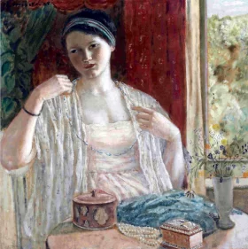 Girl With Necklace by Frederick Carl Frieseke