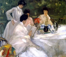 Tea In The Garden by Frederick Carl Frieseke