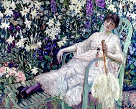 The Garden Chair by Frederick Carl Frieseke