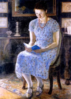 Blue Girl Reading by Frederick Carl Frieseke