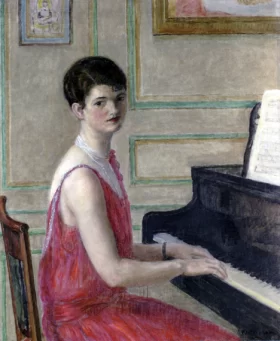 Woman At A Piano by Frederick Carl Frieseke