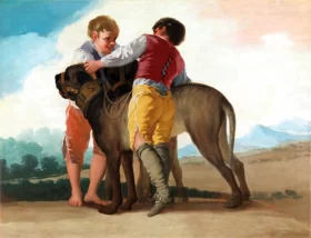 Children with hunting dogs 1786 by Francisco Goya