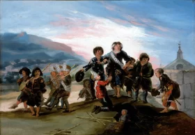 Children playing soldiers by Francisco Goya