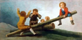 The Seesaw by Francisco Goya
