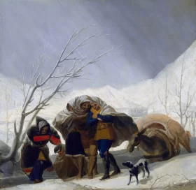 The Snowstorm (sketch) 1786 by Francisco Goya