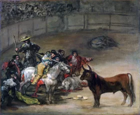 Bullfight, Suerte de Varas 1824 by Francisco Goya