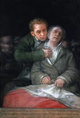 Self-Portrait with Dr. Arrieta 1820 by Francisco Goya