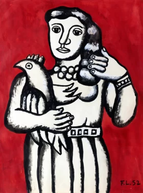 La Femme au Perroquet by Fernand Leger