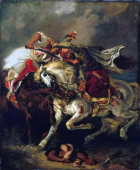 Combat of the Giaour and Hassan 1835 by Eugene Delacroix