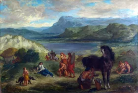 Ovid Among the Scythians 1959 by Eugene Delacroix