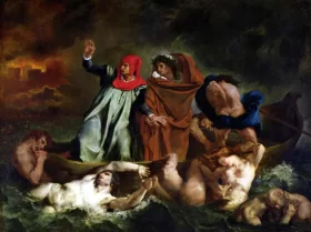 The Barque of Dante by Eugene Delacroix