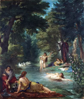 Bathers, 1854 by Eugene Delacroix