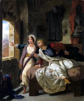 Rebecca and the Wounded Ivanhoe 1823 by Eugene Delacroix