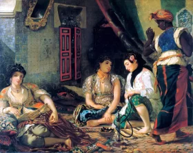 The Women of Algiers 1834 by Eugene Delacroix