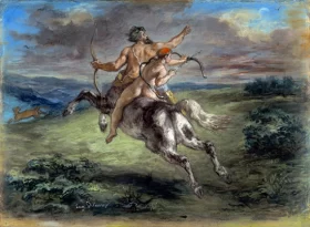 The Education of Achilles 1862 by Eugene Delacroix