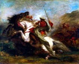 Collision of the Moorish Horsemen by Eugene Delacroix