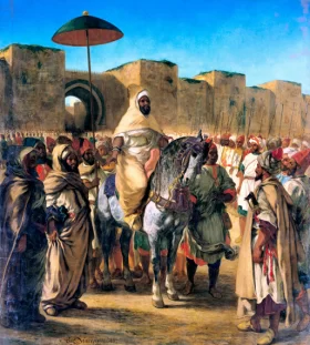 The Sultan of Morocco by Eugene Delacroix