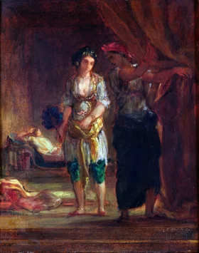 Interior of a Harem in Oran by Eugene Delacroix