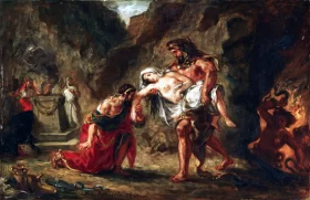 Hercules and Alcestis 1862 by Eugene Delacroix