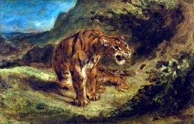 Growling Tiger by Eugene Delacroix
