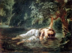 The Death of Ophelia by Eugene Delacroix