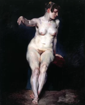 Seated Nude (Mademoiselle Rose) 1820 by Eugene Delacroix