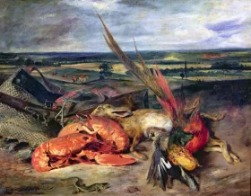 Still Life With Lobsters by Eugene Delacroix