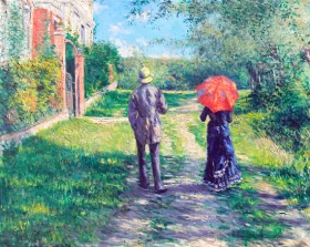 Chemin Montant 1881 by Gustave Caillebotte