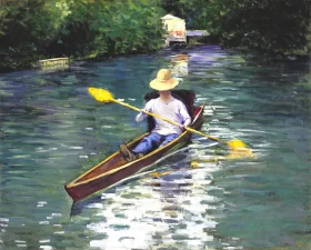 Canoe on the Yerres River 1878 by Gustave Caillebotte