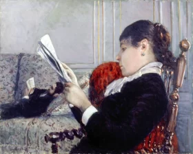 Interior, a Woman Reading 1880 by Gustave Caillebotte