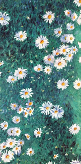 Bed of Daisies 1893-Panel 4 by Gustave Caillebotte