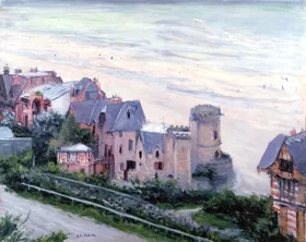 Trouville, Beach and Villas 1882 by Gustave Caillebotte