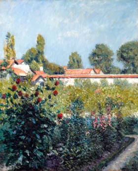 Le Jardin Du Petit Gennevilliers, Les Toits Roses by Gustave Caillebotte