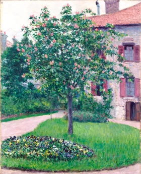 The Blossoming Apple Tree 1882 by Gustave Caillebotte